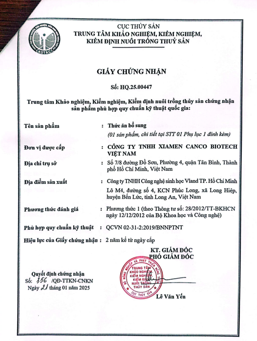 Giay chung nhan hop quy HQ.25.00447